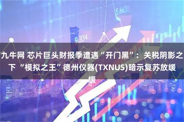 九牛网 芯片巨头财报季遭遇“开门黑”：关税阴影之下 “模拟之王”德州仪器(TXNUS)暗示复苏放缓