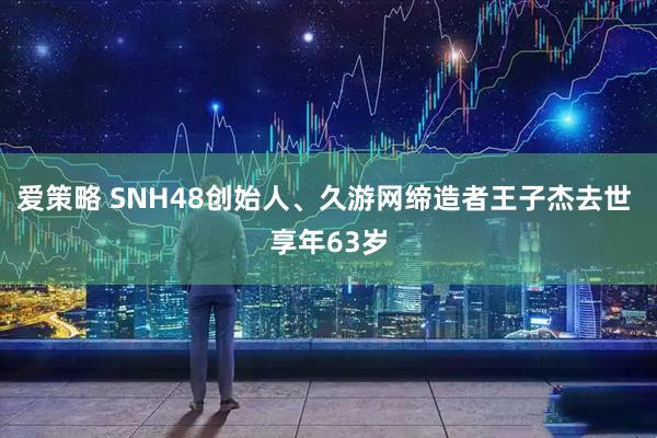 爱策略 SNH48创始人、久游网缔造者王子杰去世 享年63岁